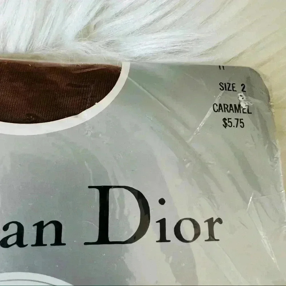 Vintage Christian Dior Pantyhose Caramel Sz 2 - Picture 5 of 6